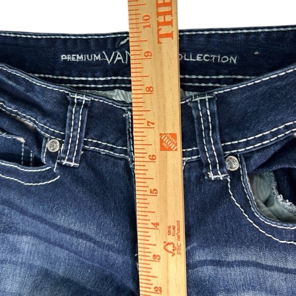 Vanity Premium Collection Dark Wash Embellished Skinny Jeans Size 27 W / 32 L - Picture 7 of 8